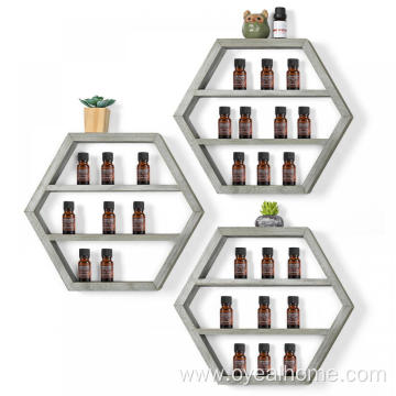 Wall Mounted Wooden Essential Oil Shelf